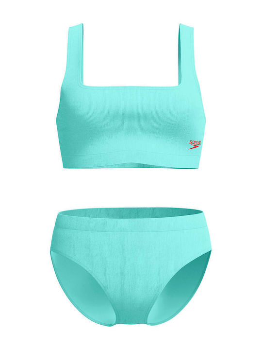 Bikini Set Sports Bra  Blue