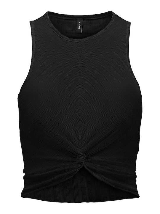 Women's Sleeveless Crop Top Black