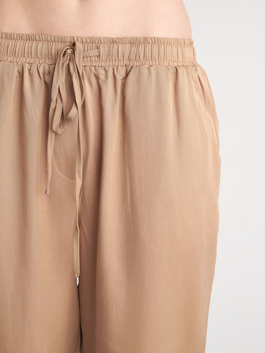 Pant Women's Fabric Trousers Light Beige