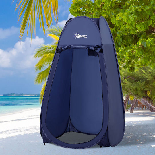 Outsunny Camping Tent Pop Up Toilet Blue 3 Seasons 100x100x185cm