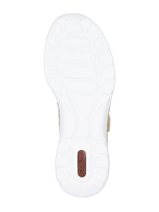 Lederne Damen Ballerinas in Beige Farbe