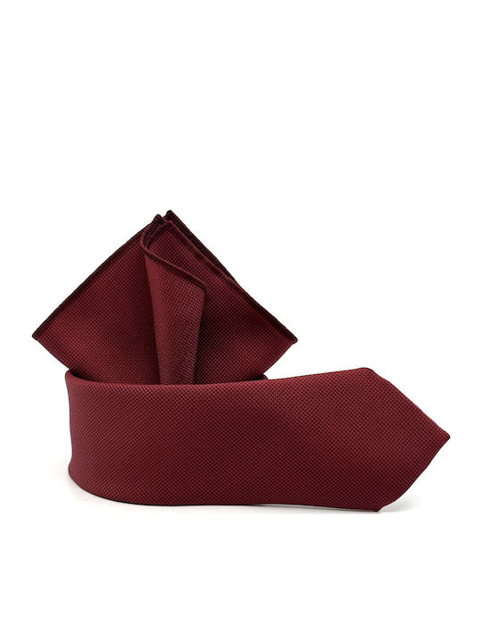 Legend Accessories Σετ Ανδρικής Γραβάτας με Σχέδια σε Κόκκινο Χρώμα