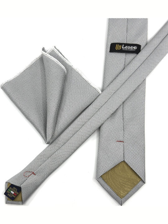 Legend Accessories Herren Krawatten Set Gedruckt in Silber Farbe