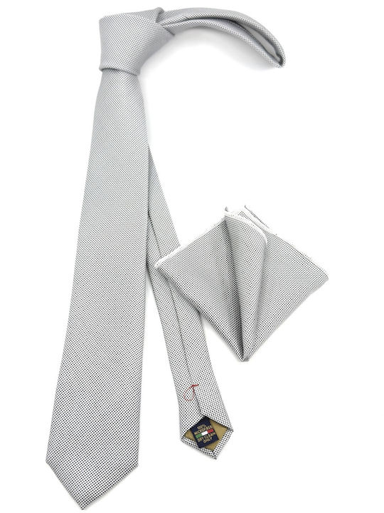 Legend Accessories Herren Krawatten Set Gedruckt in Silber Farbe