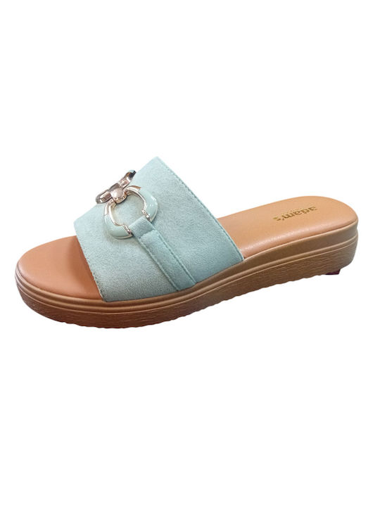 Γυναικεία Σανδάλια Flatforms Πράσινα