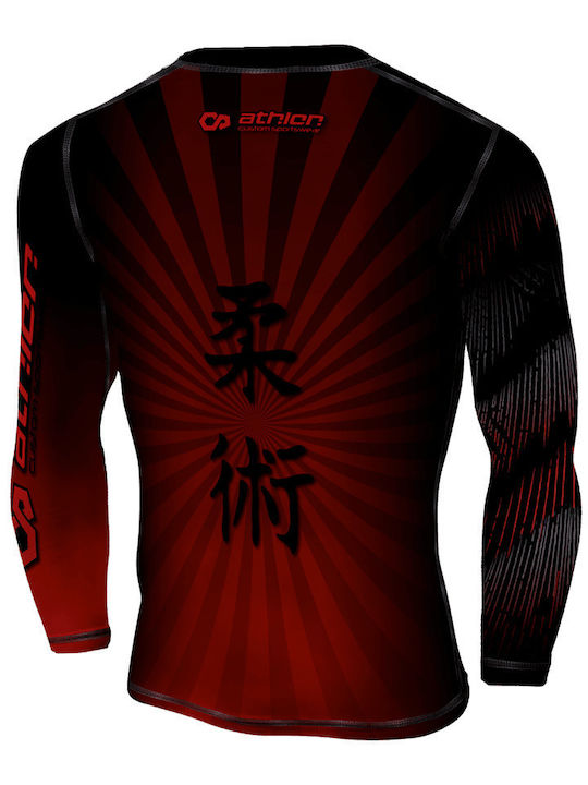 Athlon Herren Langärmlig T-Shirt 135-1817 für Jiu-Jitsu / MMA Rot