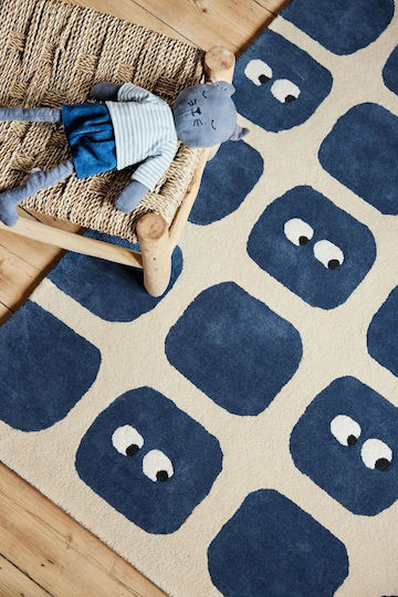 Bleuu Kinder Teppich Blau 100x130cm Bleuu Kinder Teppich Blau 100x130cm