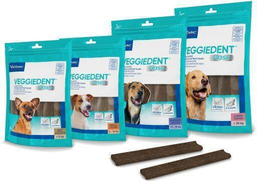 Virbac Veggiedent Fresh Treat for Dogs Against Tartar & Plaque 456gr 15 Pieces