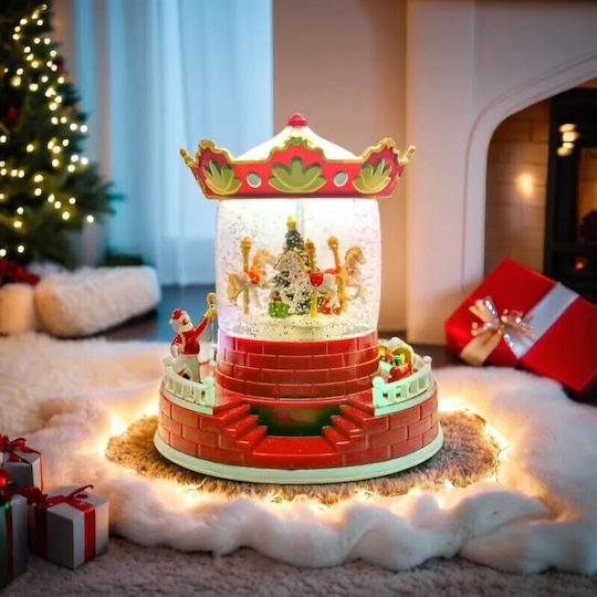 Weihnachtliche Schneekugel Beleuchtet Batterie 19x19x19cm 1Stück
