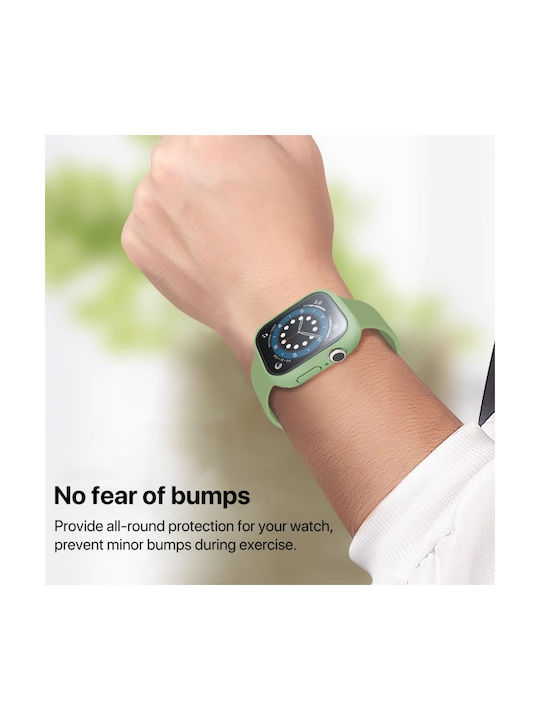 Apple Watch Series Plastic Case with Glass in Green color for Apple Watch Series 10 46mm