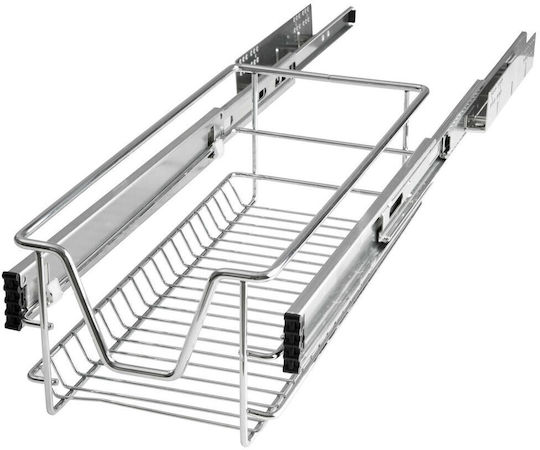 Bakaji Telescopic Kitchen Drawer 30cm Basket Sliding Space-Saving Shelf Steel 02832644
