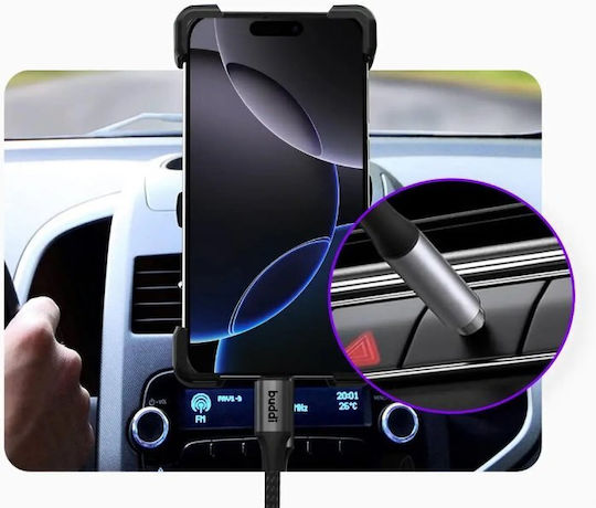Buddi Редовна 3.5mm към Lightning кабел Черен 1м