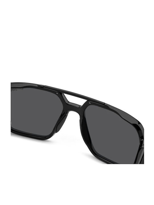 Carrera Unisex Sunglasses with Black Horn-Rimmed Frame and Grey Lens 042/S 807/IR