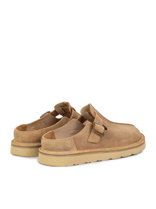 Men's Leather Slippers Brown