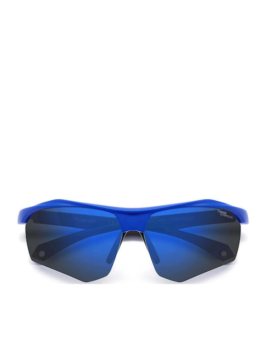 Polaroid Unisex Ochelari de soare cu Albastru Cadru și Albastru Polarized Lentilă PLD7055/S FLL/QG