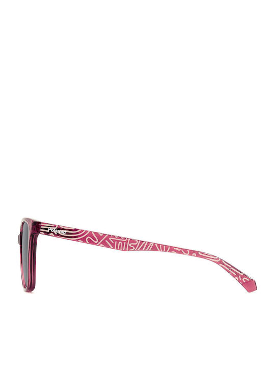 Polaroid Ochelari De Soare Pentru Copii Pătrați Cu Lentile Polarized Roșii
