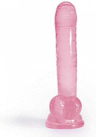 Crushious Ρεαλιστικό Dildo με Βεντούζα Ροζ 17.5cm