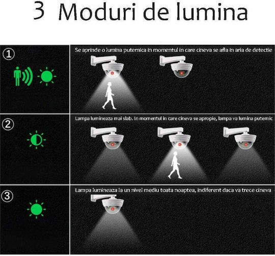 Montat pe perete Lampă Solară Alb Rece 6500K cu Senzor de Mișcare și Telecomandă