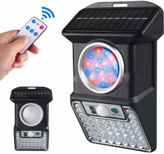 Wall Mounted Solar Light Red with Motion Sensor and Remote Control IP65