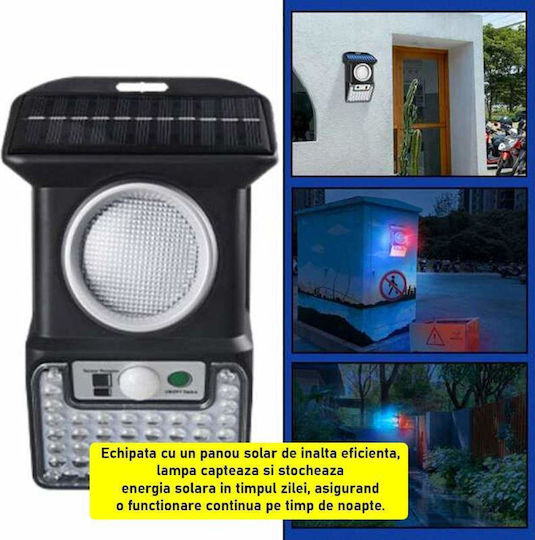 Wall Mounted Solar Light Red with Motion Sensor and Remote Control IP65