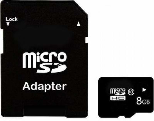 8 Gb Microsd Memory Card Siks Includes Sd Adapter Class 10 High Speed Compatible Camera Video Car Dvr Surveillance Camera Phone Laptop Tablet Black