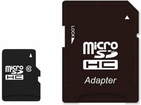 Card de memorie MicroSD de 4 Gb Siks Include adaptor SD Clasa 10 Viteză mare Compatibil cu cameră video DVR auto Cameră de supraveghere Telefon Laptop Tabletă Negru