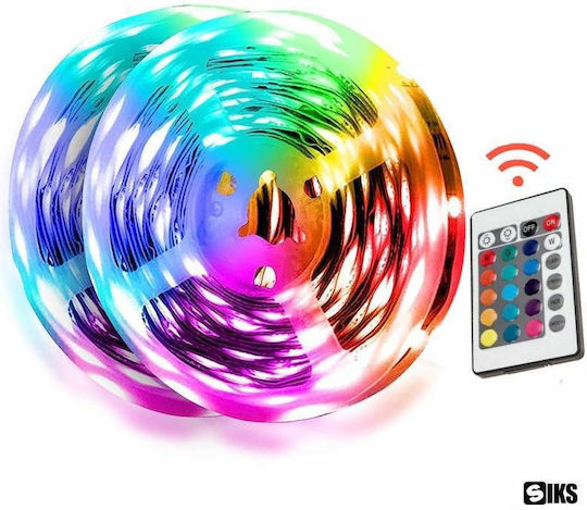Rezistent la apă Inteligent Bandă LED Pentru televizor Albastru Lumină 2x5m Tip SMD2835 cu Sursă de alimentare & Telecomandă