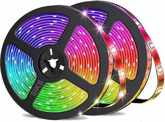 LED Strip 12V RGB Light 5m Type SMD5050 with Power Supply & Remote Control