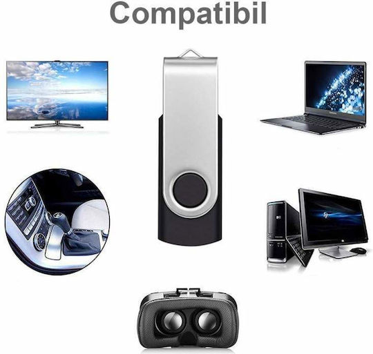 8GB USB 2.0 Stick Μαύρο