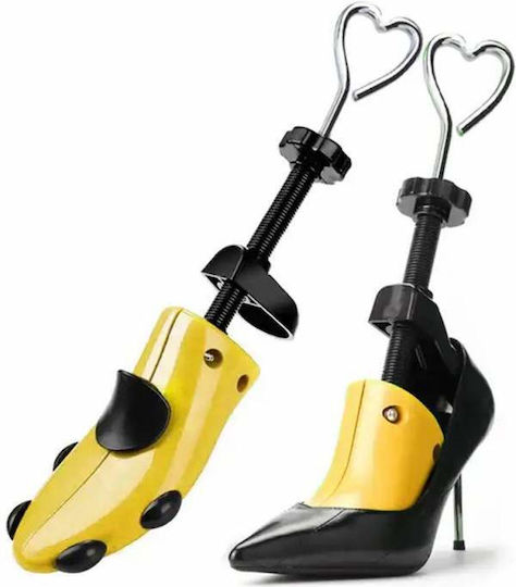 Adjustable Shoe Stretcher Widening Elongating Shoes Foot Shaper Device That Adapts To Foot Shape Unisex Abs Material Size 34 40 Yellow Black