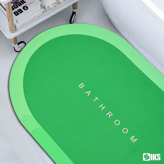 Antiderapant Covoraș de Baie Oval Verde 90x60buc