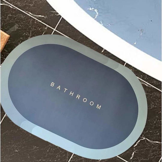 Rutschfest Set Badematten Oval Blue 2Stück