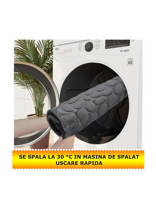 Rutschfest Badematte Synthetisch,Polyester/Cotton/Leather Rechteckig Gray 80x50cm