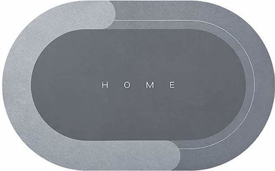 Rutschfest Badematte Oval Light Gray 57x38cm