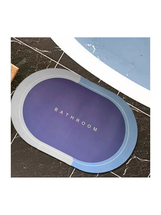 Antiderapant Covoraș de Baie Oval Blue/purple 57x38buc