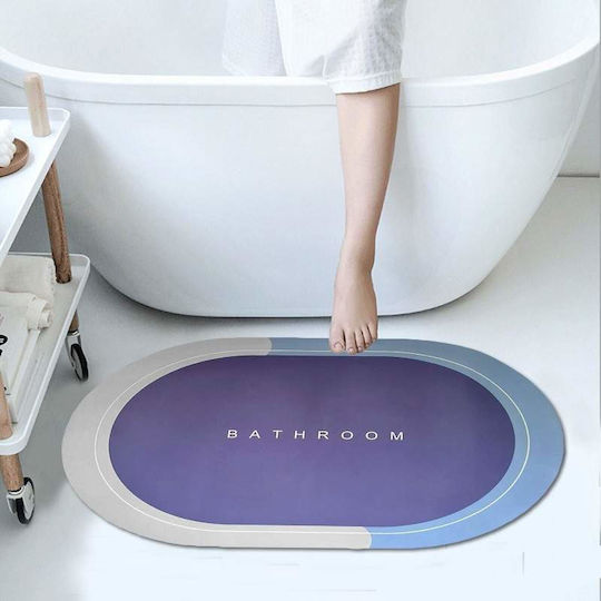 Antiderapant Covoraș de Baie Oval Blue/purple 57x38buc