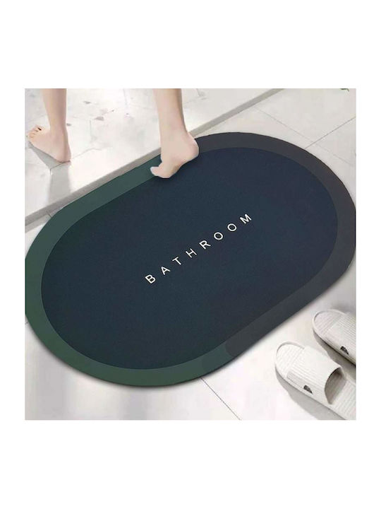 Rutschfest Badematte Oval Navy Blue 57x38cm