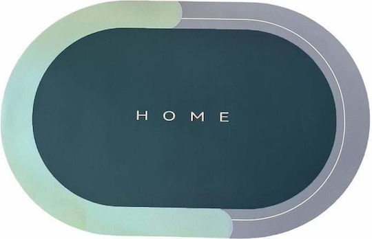 Αντιολισθητικό Πατάκι Μπάνιου Οβάλ Green / Blue 57x38εκ.