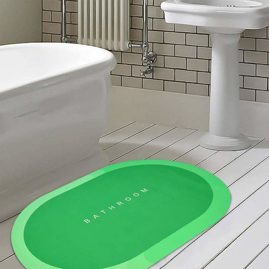 Antiderapant Covoraș de Baie Oval Verde 57x38buc