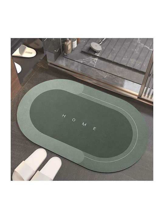 Antiderapant Covoraș de Baie Oval Verde 57x38buc