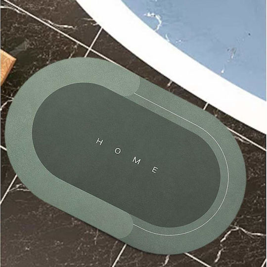 Antiderapant Covoraș de Baie Oval Verde 57x38buc