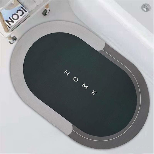 Rutschfest Badematte Oval Green / Gray 57x38cm