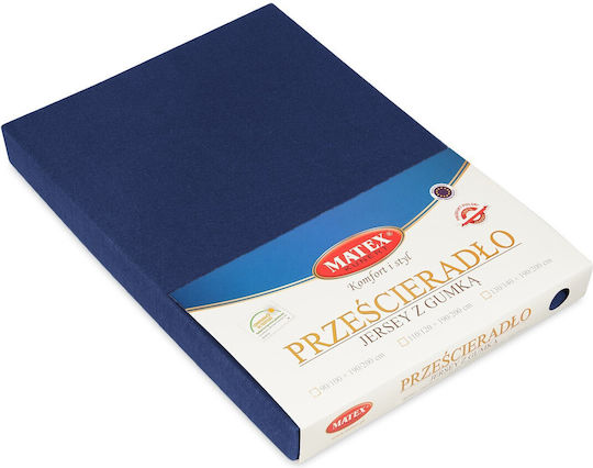 Matex Cearșaf Single cu Elastic 100x200cm. Navy Blue