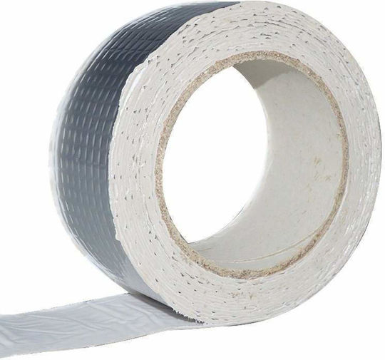 Bandă de etanșare impermeabilă din cauciuc bituminos Siks pentru acoperișuri, fisuri metalice, coșuri de fum, rezistență la apă, acoperire din aluminiu, aderență îmbunătățită, lățime 5cm x lungime 5m, argintiu