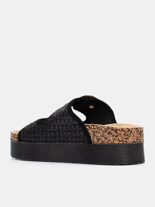 Flache Sandalen für Damen Flatforms in Schwarz Farbe