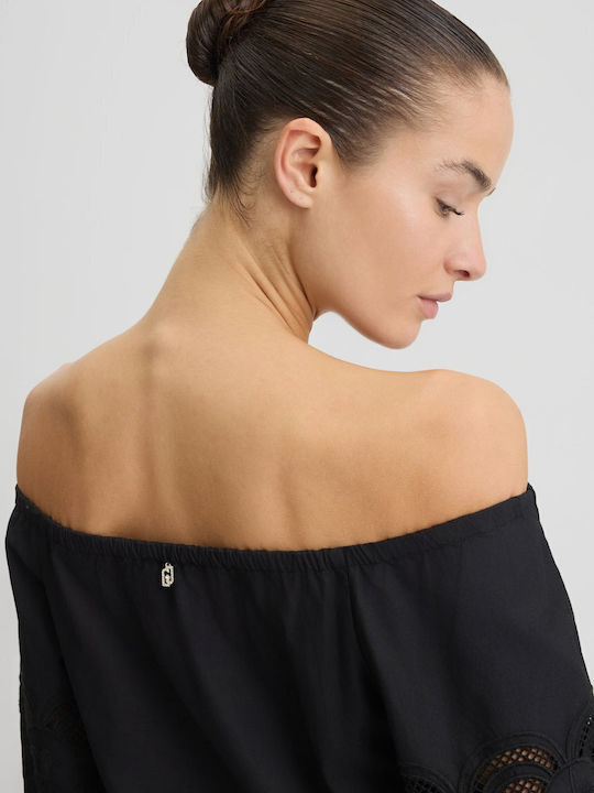 Γυναικεία Μπλούζα Βαμβακερή White, Black