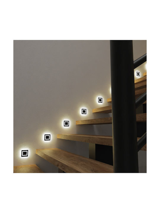 Eko Light Lumină de Perete cu LED Integrat și Lumină Alb Cald Negru
