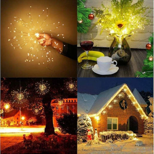 500 Lămpițe LED 5m. Alb cald tip Focuri de artificii 1buc