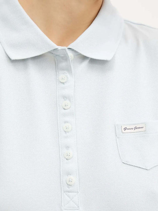Women's Sleeveless Polo Light Blue Blouse