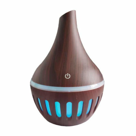 Siks LED Luftbefeuchter Ultraschall 300 ml Behälter Dunkle Holzfarbe
